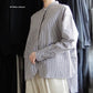 Cotton Linen Concealed Button Shirt Beige