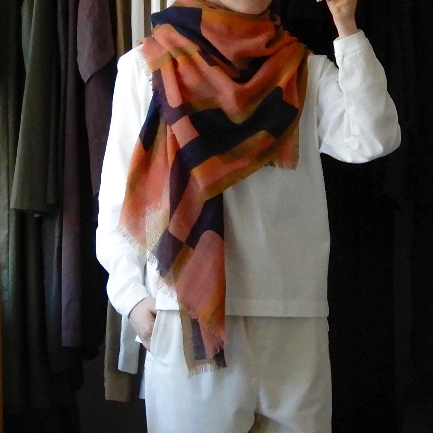 Wool Forest Shawl Brown