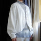 コットン裏毛VネックカーディガンOff White