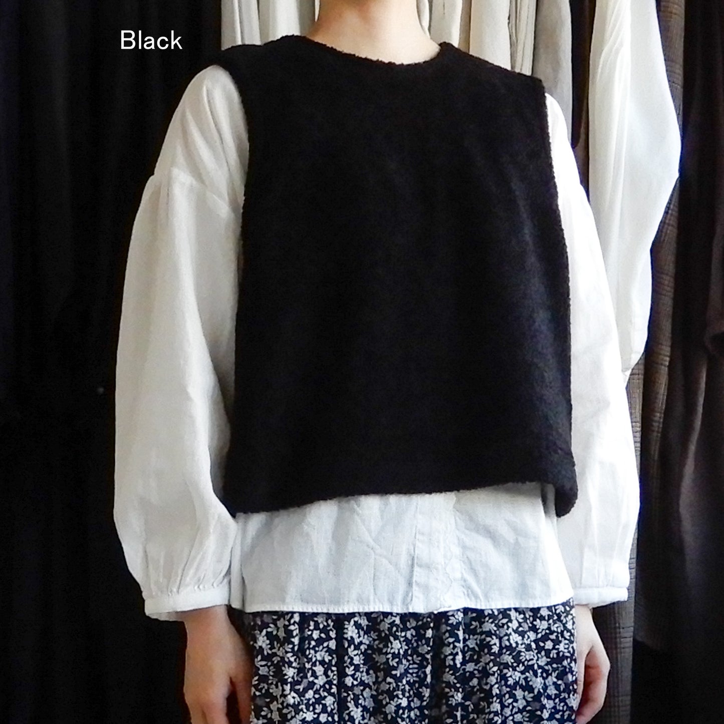 Acrylic Cotton 2-Way Vest Off White