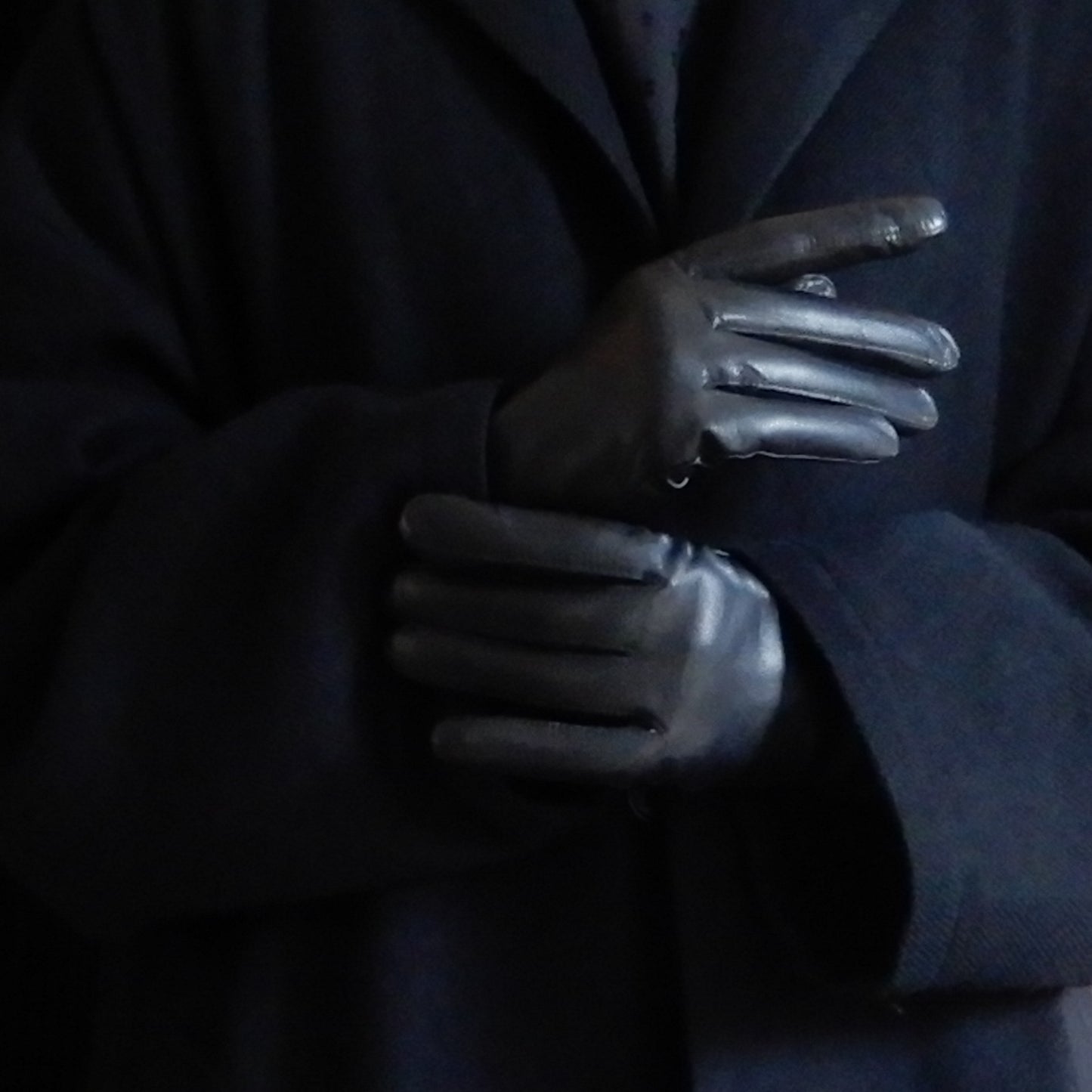 Cashmere-lined leather gloves in Black